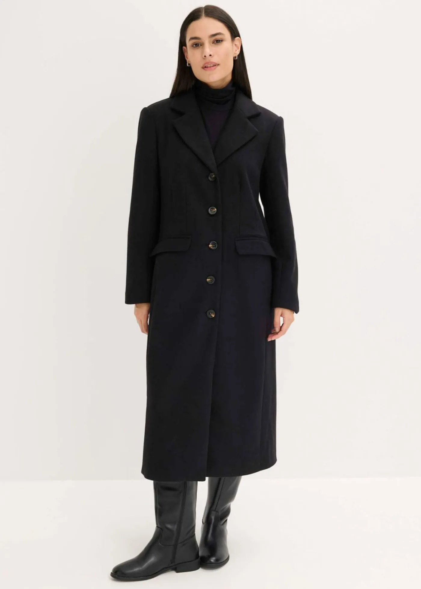 Mujer bonprix bonprix Abrigo largo de imitación de lana