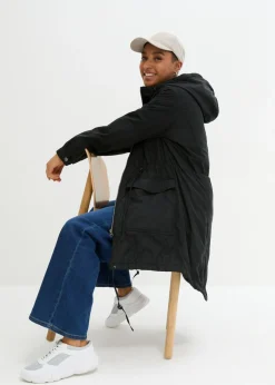 Mujer bonprix bonprix Abrigo ligeramente acolchado con cordón