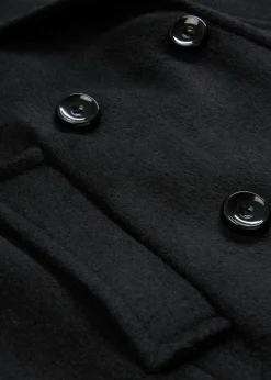 bonprix bonprix Premium|Chaquetas Y Abrigos>Abrigo marinero de lana Negro