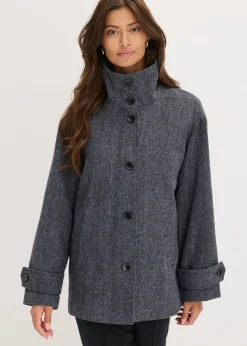 Mujer bonprix bonprix Abrigo marinero largo con aspecto de lana