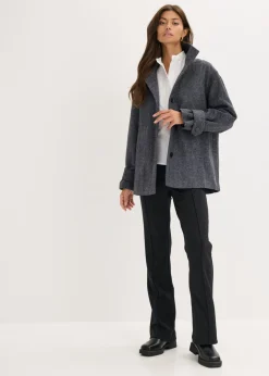 Mujer bonprix bonprix Abrigo marinero largo con aspecto de lana