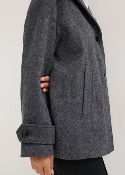 Mujer bonprix bonprix Abrigo marinero largo con aspecto de lana