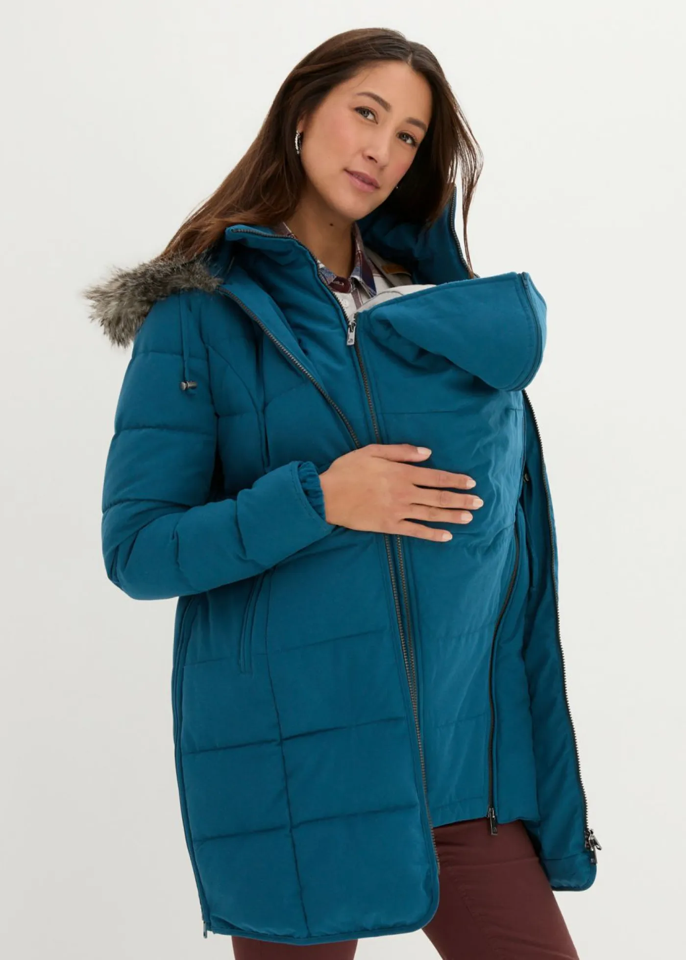 Mujer bonprix bonprix Abrigo para portabebés/chaqueta premamá para el embarazo y después del embarazo