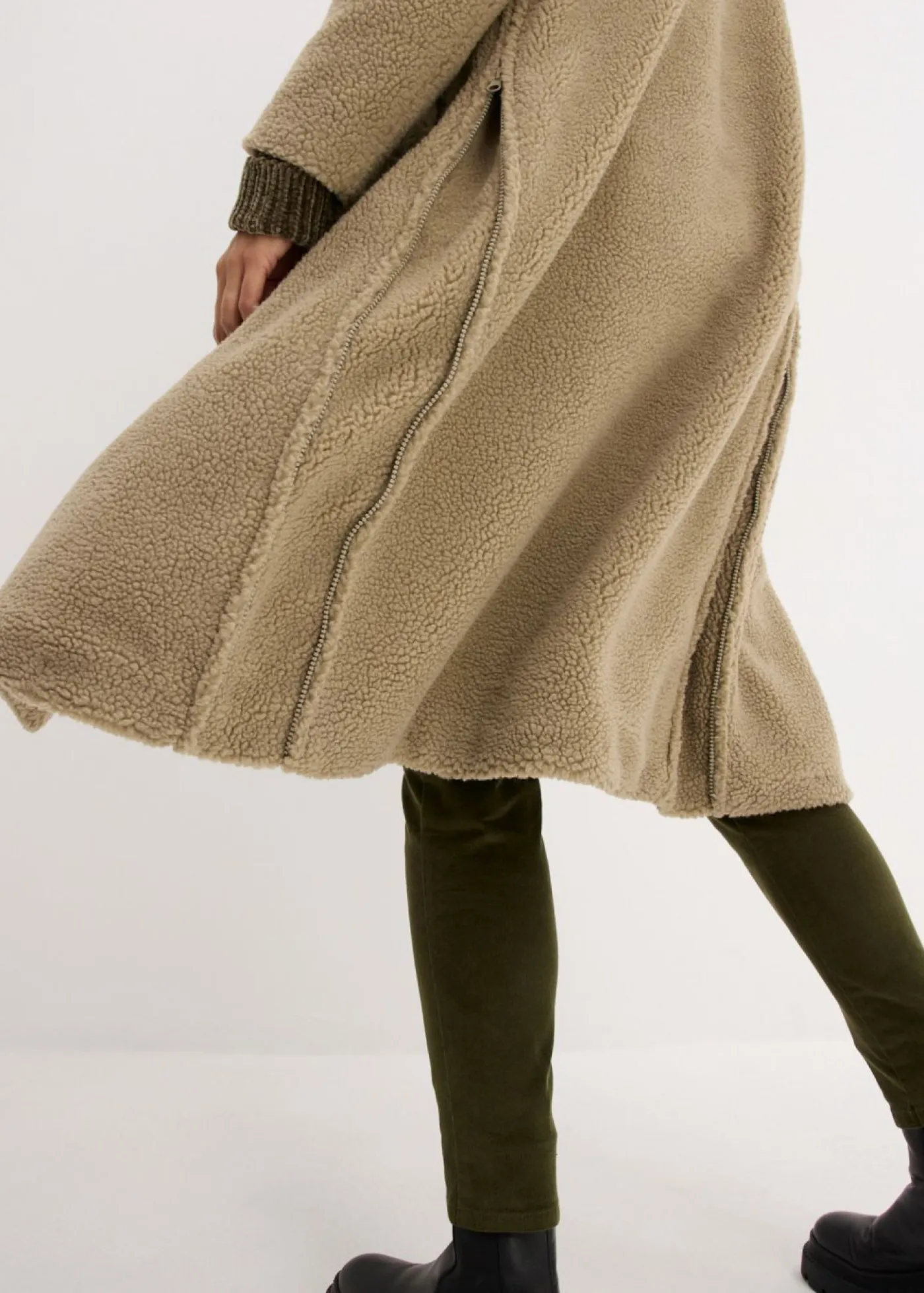 Mujer bonprix bonprix Abrigo premamá 3 en 1 con inserto de porteo de felpa