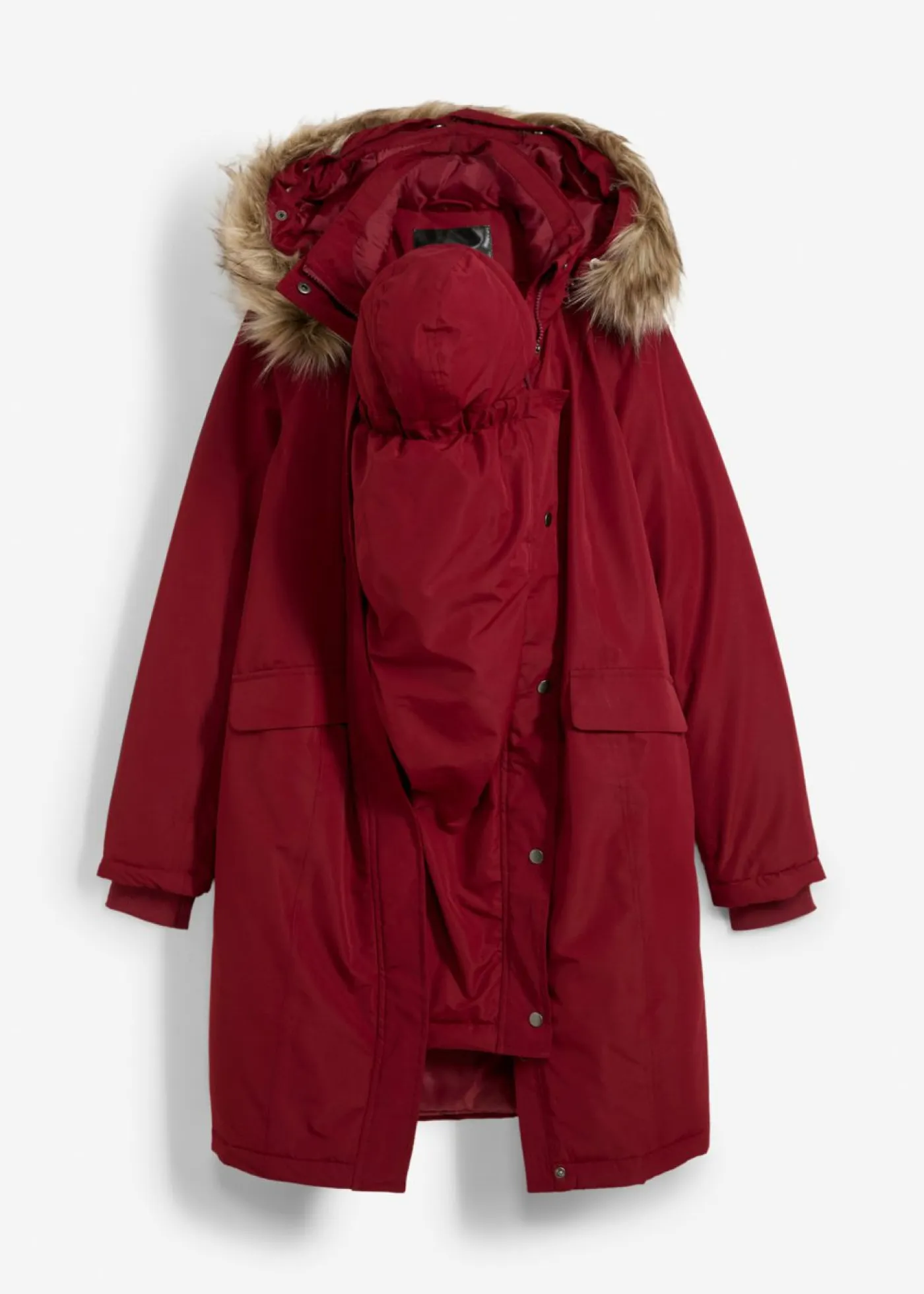 Mujer bonprix bonprix Abrigo premamá impermeable y cortavientos 3 en 1 con inserto de porteo