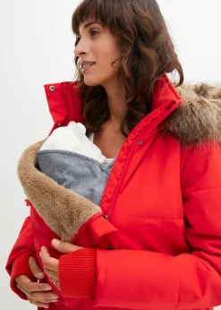 Mujer bonprix bonprix Abrigo premamá y de porteo, guateado, 3 en 1