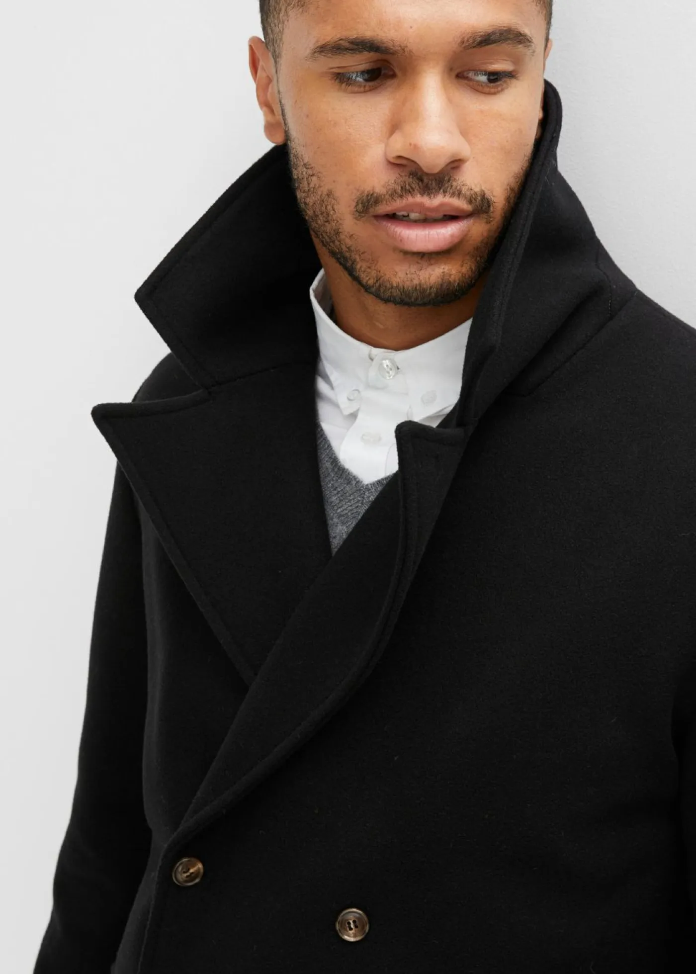 bonprix bonprix Chaquetas Y Abrigos·Abrigos>Abrigo tipo americana con lana Negro