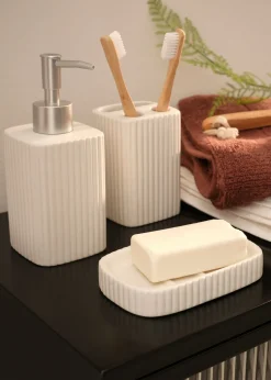 bonprix bonprix Figuras Y Accesorios Decorativos>Accesorios de baño (4 piezas) Blanco