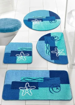 bonprix bonprix Muebles De Baño·Alfombrillas De Baño|Alfombrillas De Baño>Alfombra de baño con motivos marítimos Azul