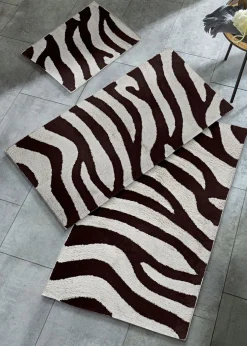 bonprix bonprix Muebles De Baño·Alfombrillas De Baño|Alfombrillas De Baño>Alfombra de baño con patrón de cebra Negro