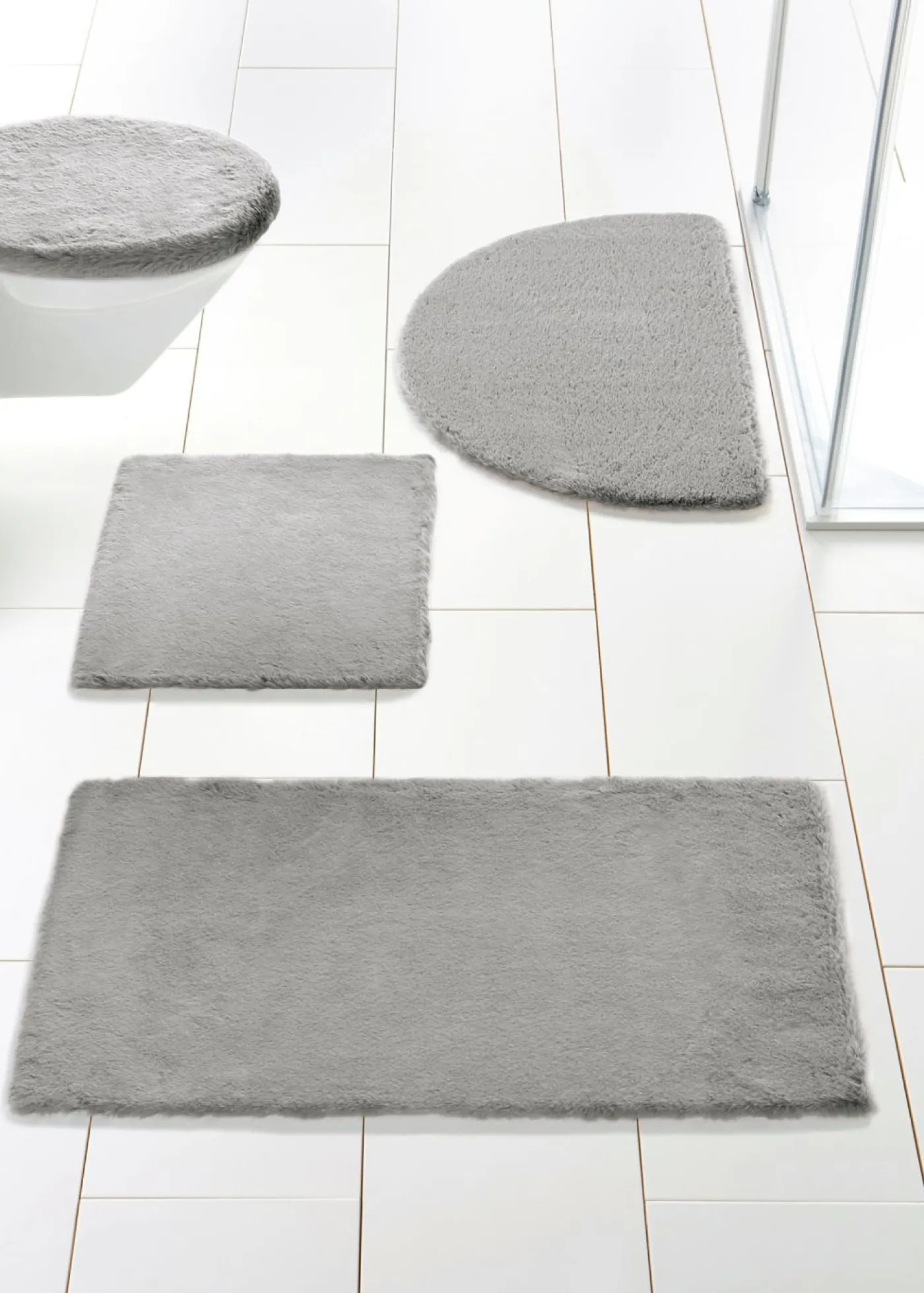 bonprix bonprix Muebles De Baño·Alfombrillas De Baño|Alfombrillas De Baño>Alfombra de baño de calidad y especialmente suave Plateado