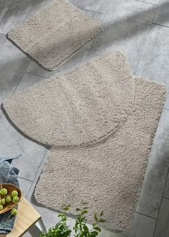bonprix bonprix Muebles De Baño·Alfombrillas De Baño|Alfombrillas De Baño>Alfombra de baño lisa con pelo alto Gris