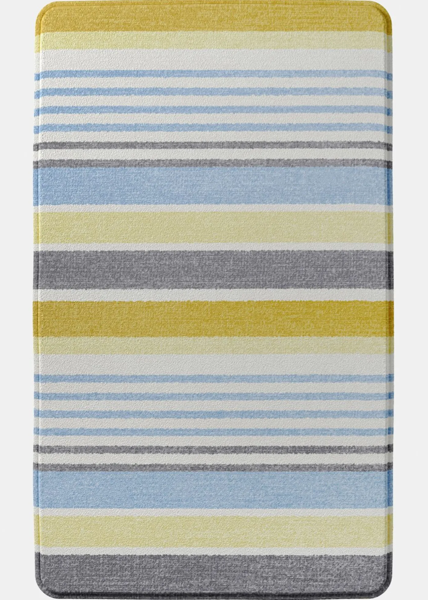 bonprix bonprix Muebles De Baño·Alfombrillas De Baño|Alfombrillas De Baño>Alfombrilla de baño con espuma viscoelástica azul pálido-amarillo con rayas
