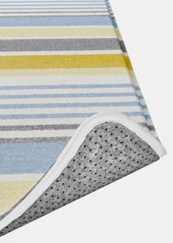 bonprix bonprix Muebles De Baño·Alfombrillas De Baño|Alfombrillas De Baño>Alfombrilla de baño con espuma viscoelástica azul pálido-amarillo con rayas