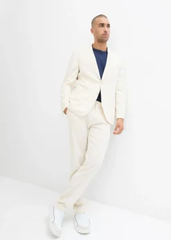 Hombre bonprix bonprix Americana con lino y corte recto