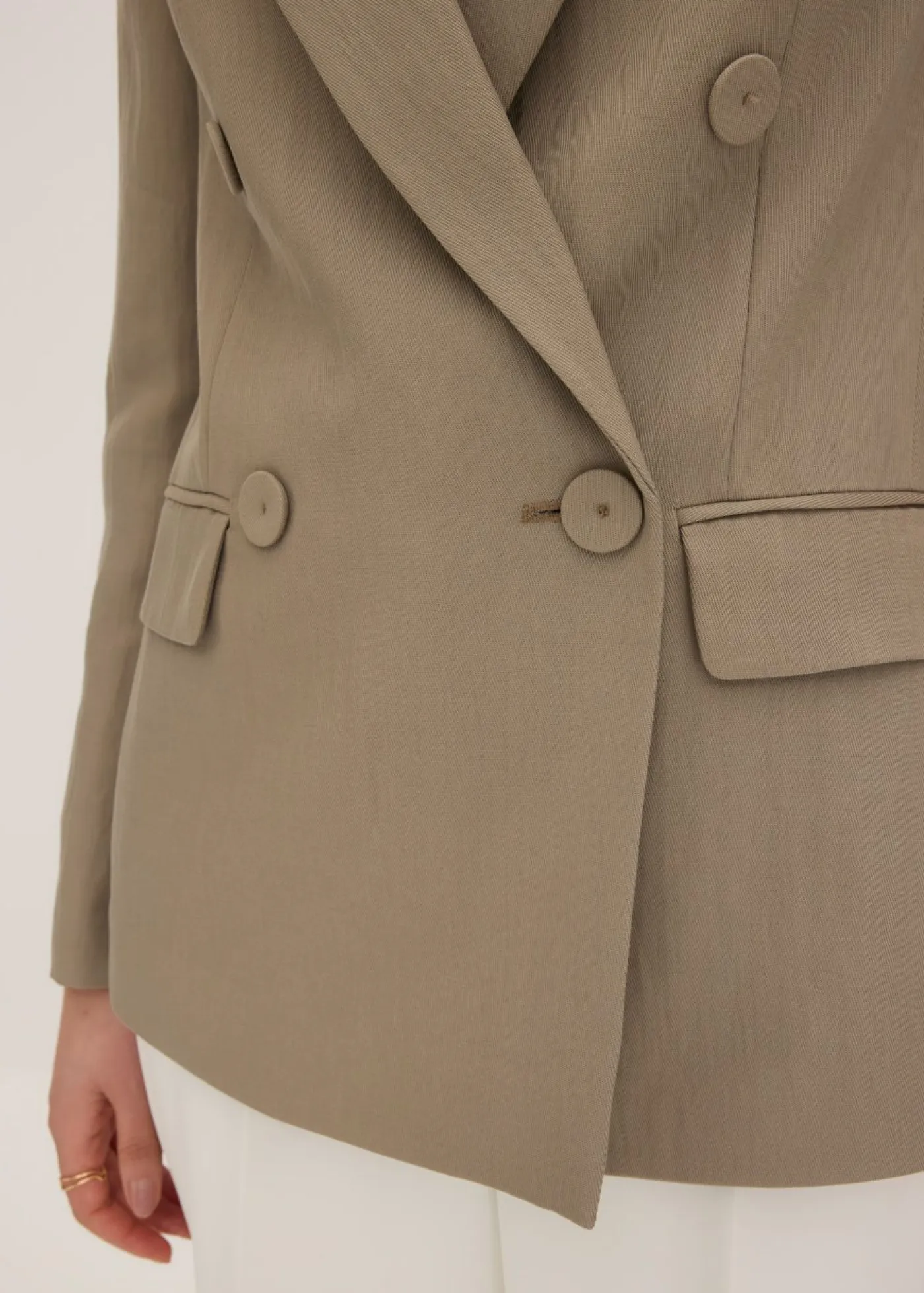 Mujer bonprix bonprix Americana con lyocell y efecto arrugado