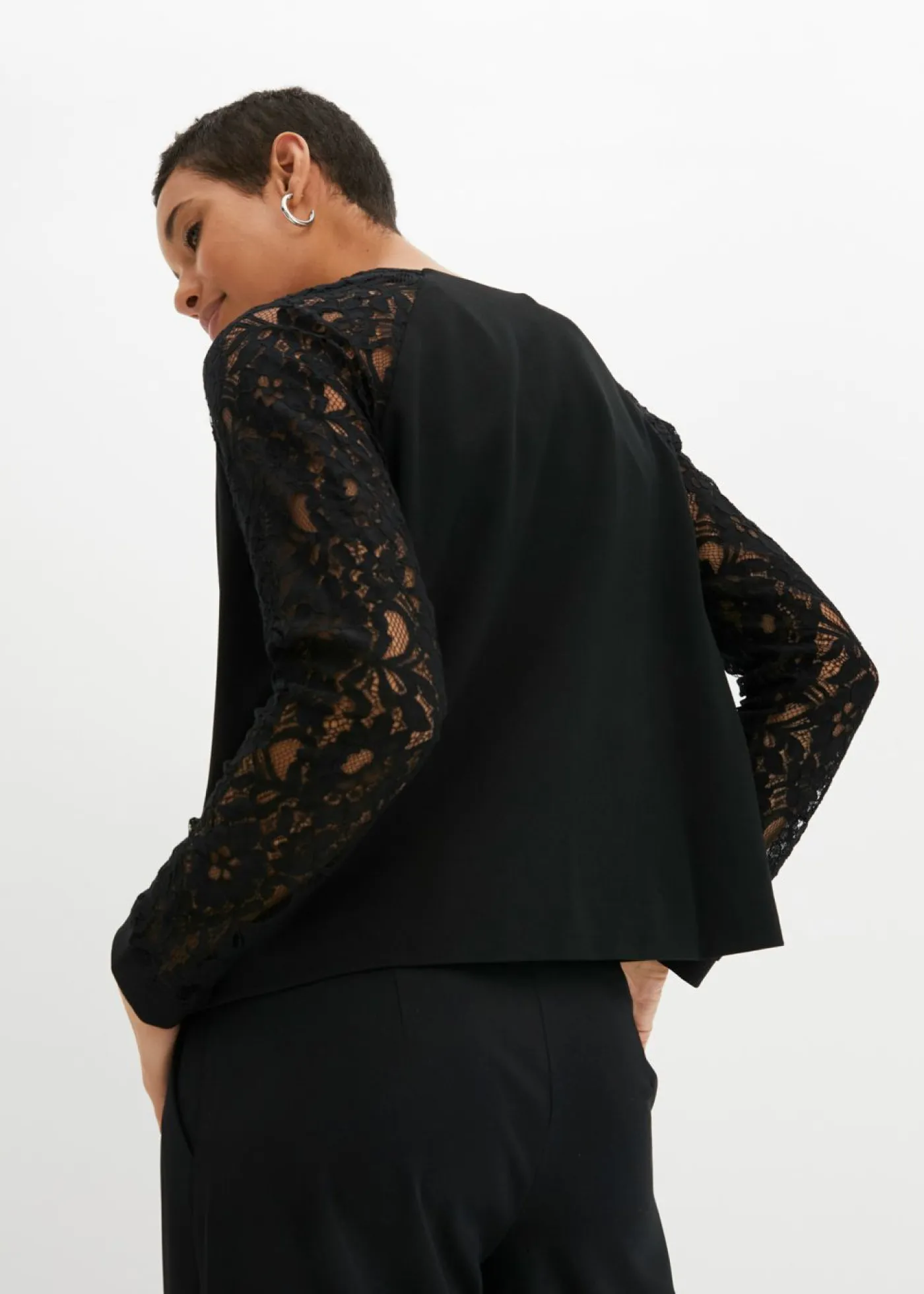 Mujer bonprix bonprix Americana con mangas de encaje