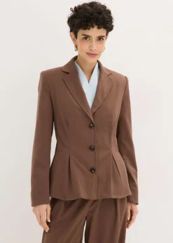 bonprix bonprix Blazers>Americana con pliegues marrón