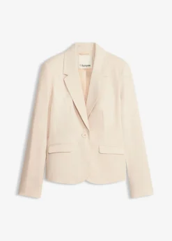 bonprix bonprix Blazers>Americana corta con bolsillos gris guijarro