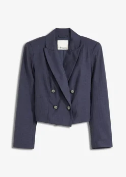 bonprix bonprix Blazers>Americana corta con estructura azul marino moteado