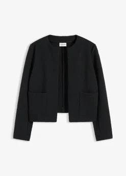 bonprix bonprix Blazers>Americana corta de punto Negro