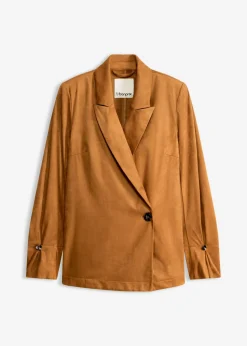 bonprix bonprix Blazers>Americana de ante sintético Coñac-dorado
