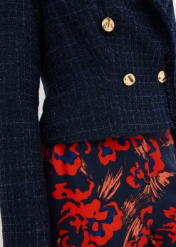 Mujer bonprix bonprix Americana de bouclé con botones decorativos