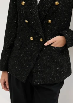 Mujer bonprix bonprix Americana de bouclé con doble botonadura