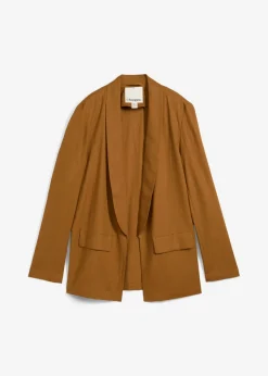 Mujer bonprix bonprix Americana de corte ancho en mezcla de lino y viscosa