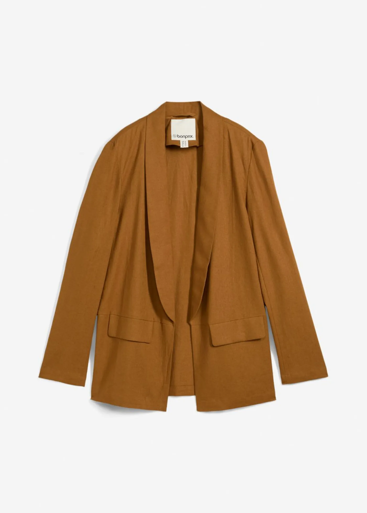 Mujer bonprix bonprix Americana de corte ancho en mezcla de lino y viscosa