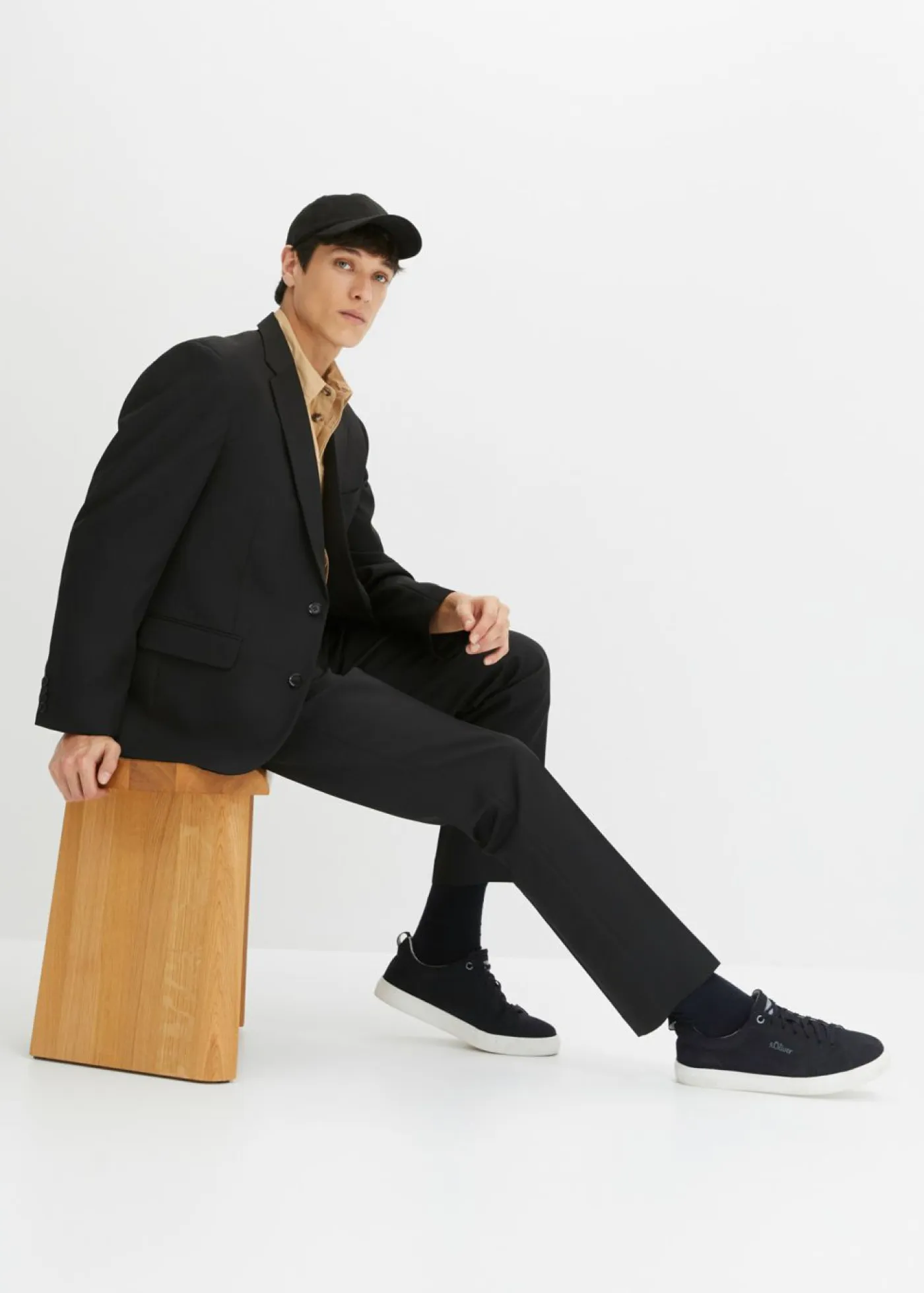 bonprix bonprix Trajes>Americana de corte regular Negro