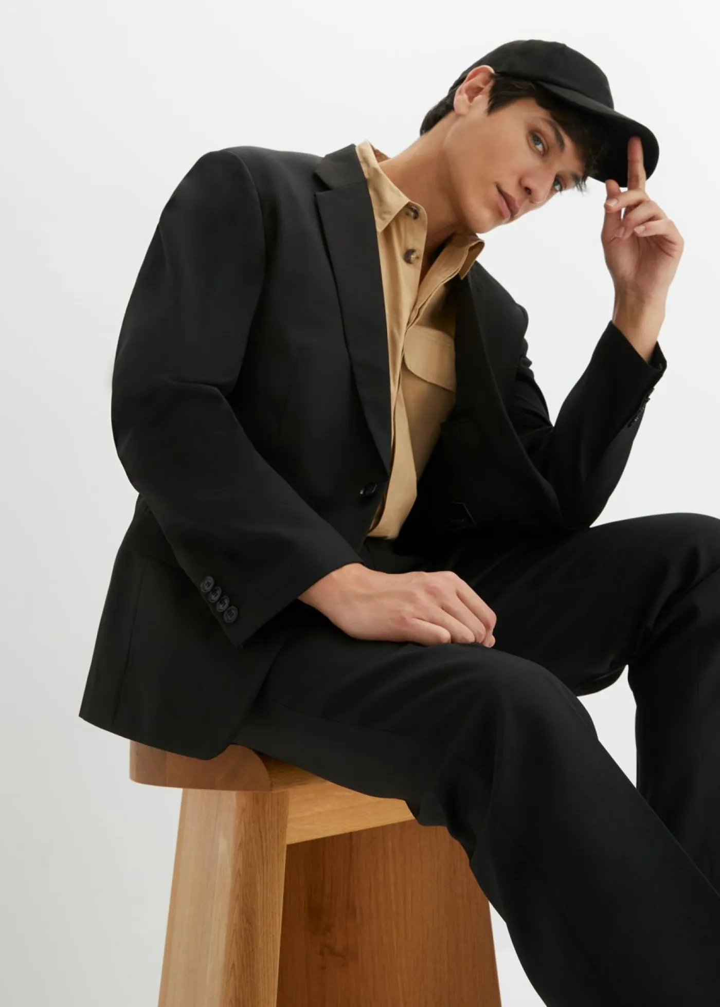 bonprix bonprix Trajes>Americana de corte regular Negro