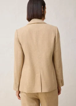 Mujer bonprix bonprix Americana de lana con patrón en espiga