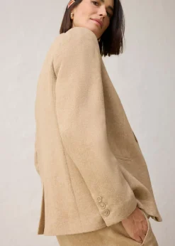 Mujer bonprix bonprix Americana de lana con patrón en espiga