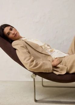 Mujer bonprix bonprix Americana de lana con patrón en espiga