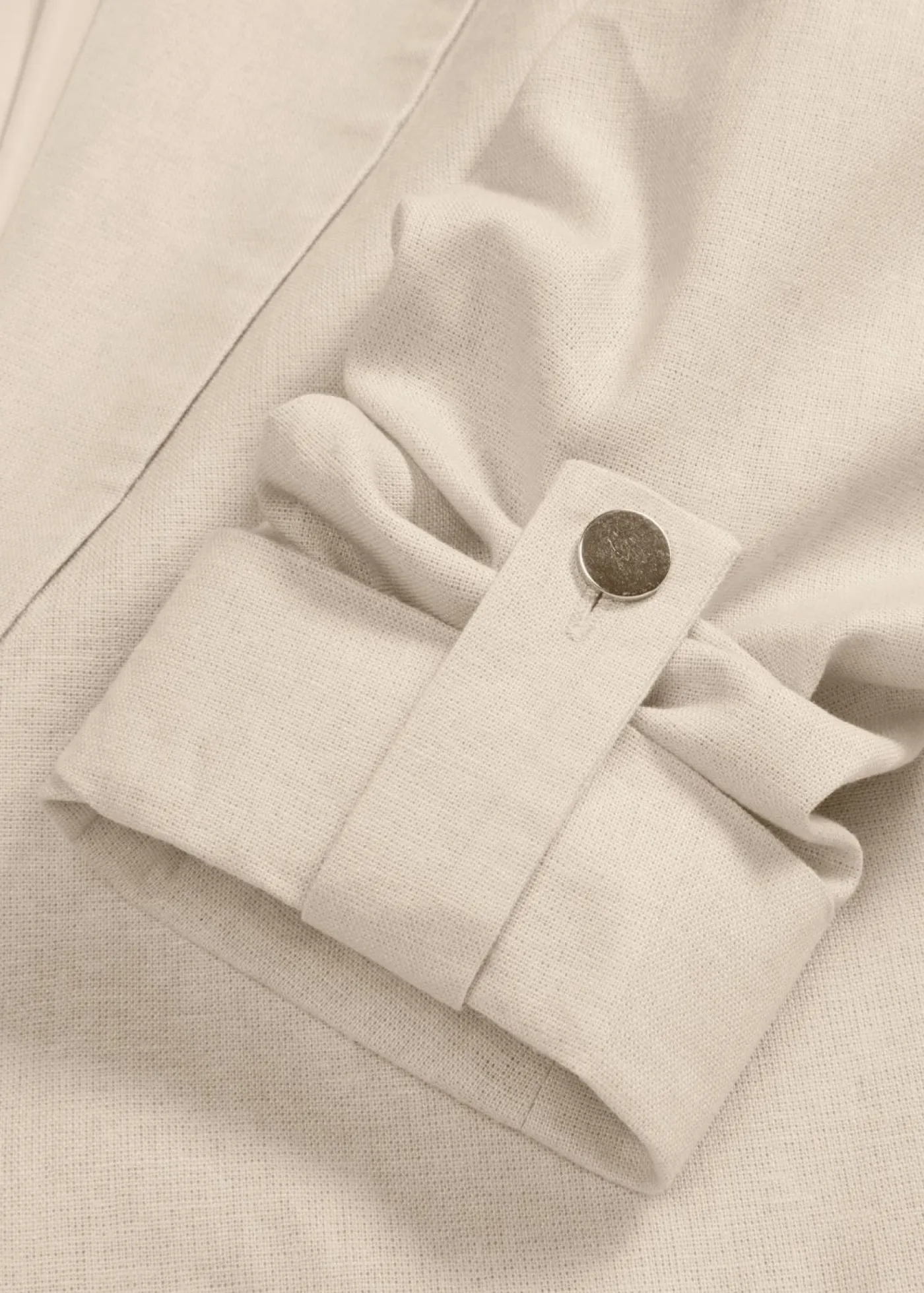 bonprix bonprix Blazers|Novedades>Americana de lino con mangas fruncidas Arena claro