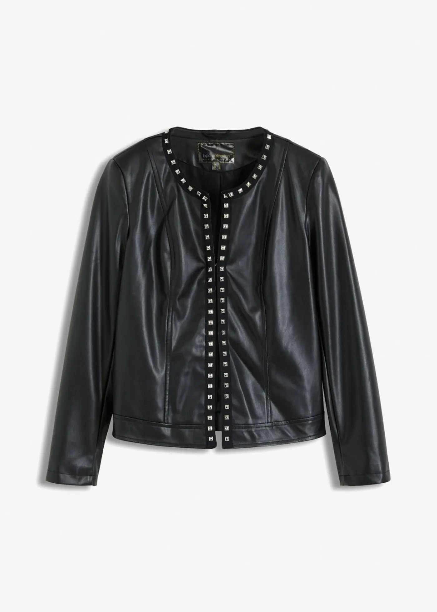 bonprix bonprix Blazers|Novedades>Americana de piel sintética con tachuelas Negro