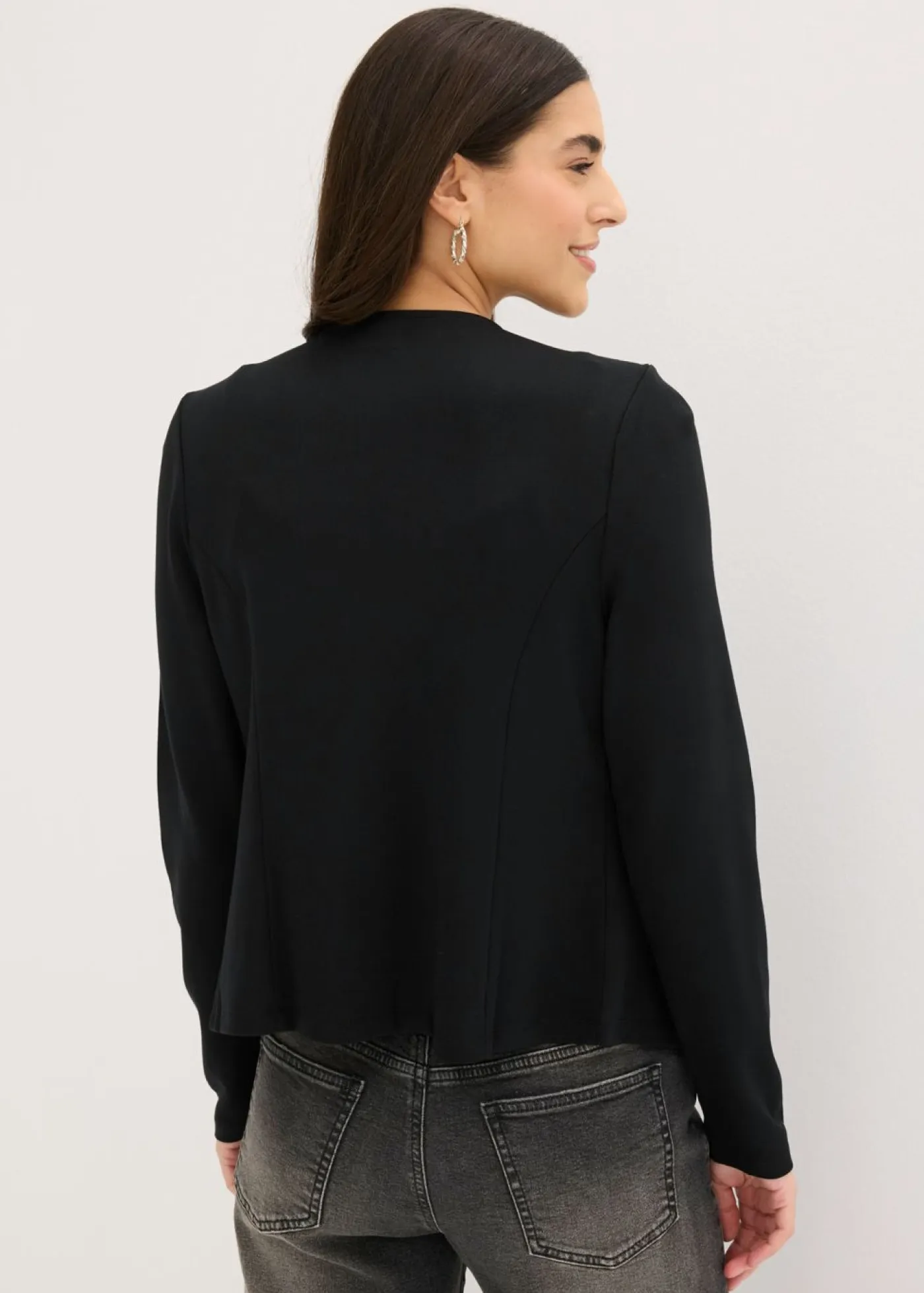 bonprix bonprix Blazers>Americana de punto de mezcla de viscosa Negro