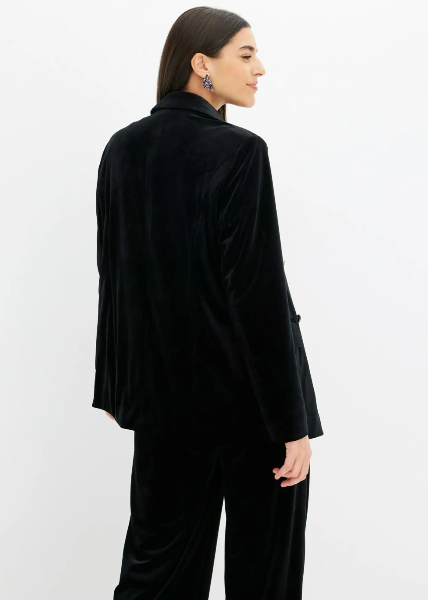 bonprix bonprix Blazers>Americana de terciopelo suave Negro