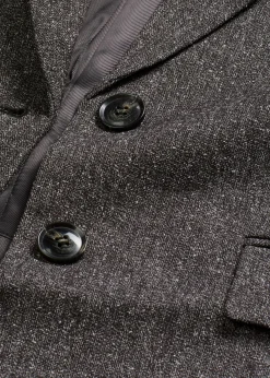 bonprix bonprix Esenciales|Blazers>Americana holgada de mezcla de viscosa fina gris jaspeado moteado