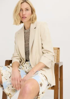 Mujer bonprix bonprix Americana holgada de viscosa con mangas 3/4