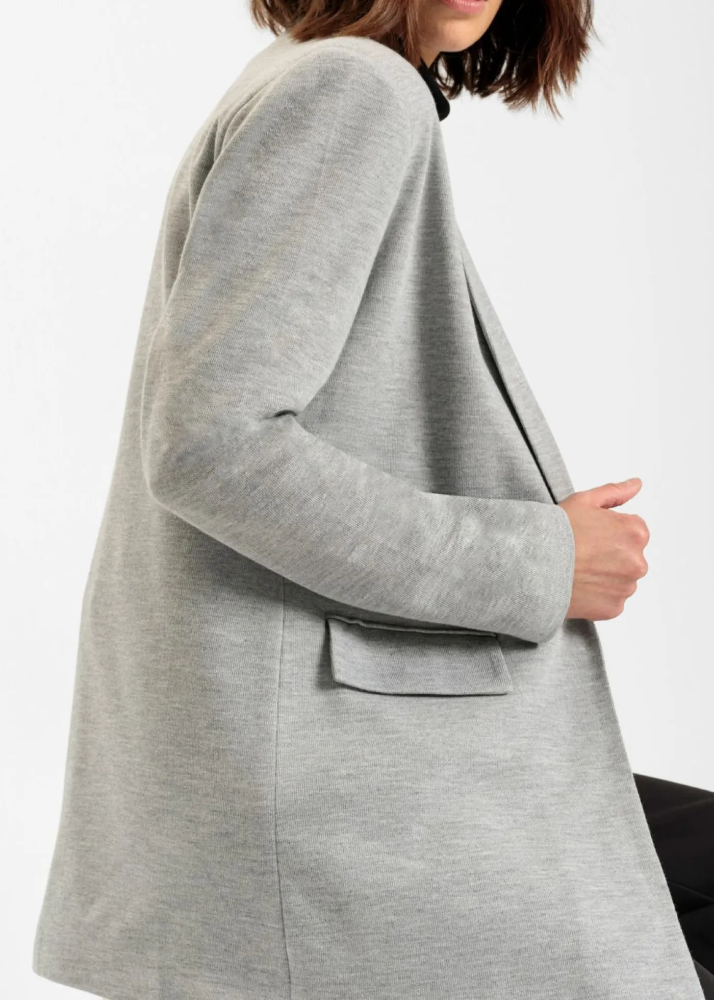 Mujer bonprix bonprix Americana larga de punto con bolsillos