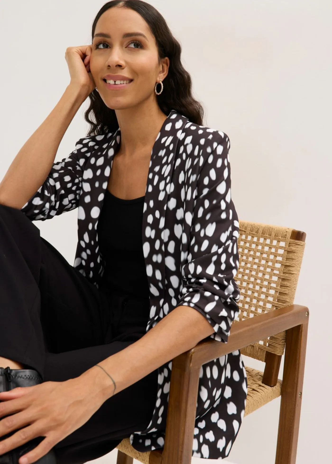 Mujer bonprix bonprix Americana larga estampada