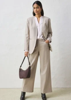 Mujer bonprix bonprix Americana sin cuello de suave mezcla de lana