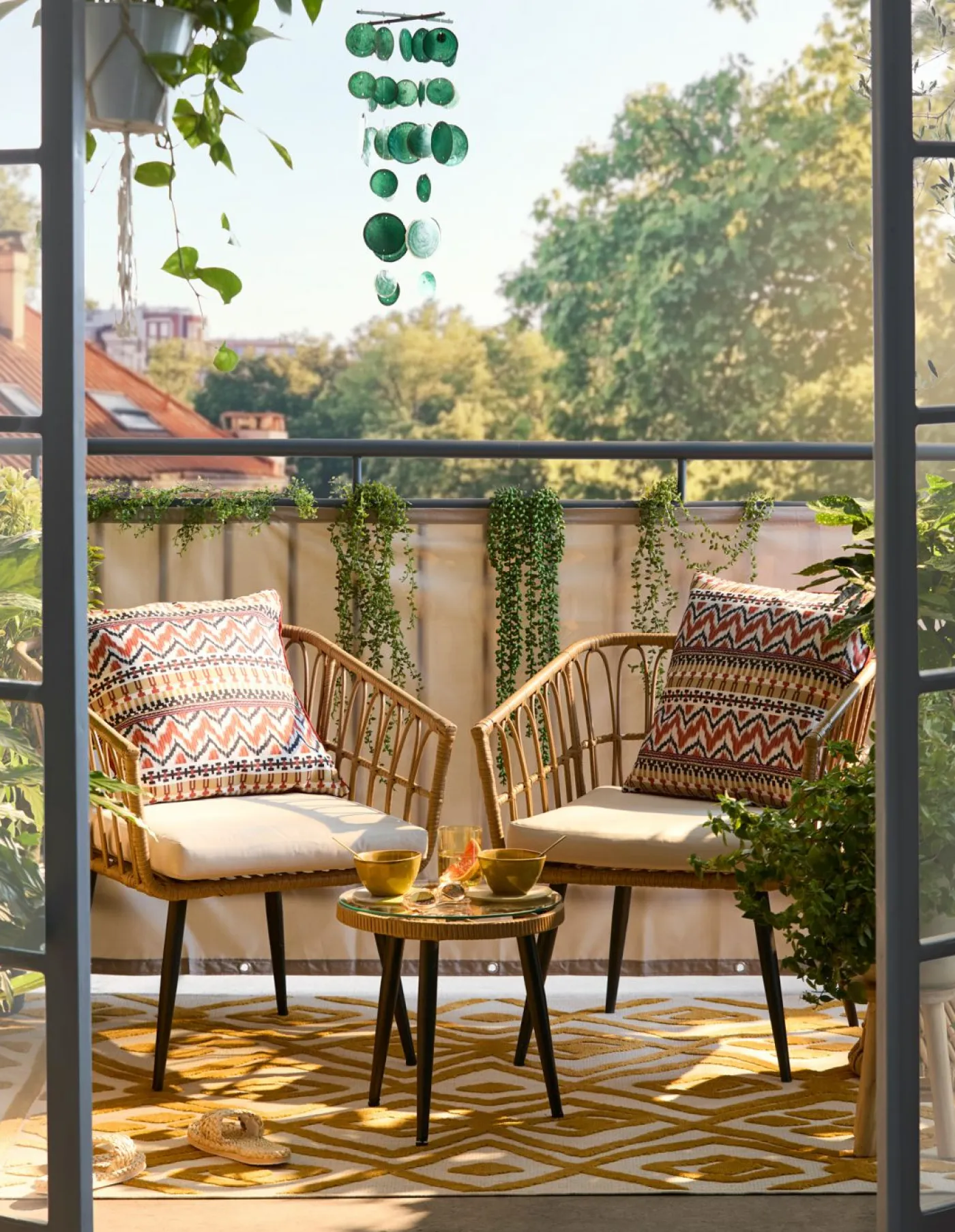 bonprix bonprix Muebles De Exterior·Decoración E Iluminación De Jardín|Figuras Y Accesorios Decorativos>Atrapasueños Boltze con conchas Verde oscuro