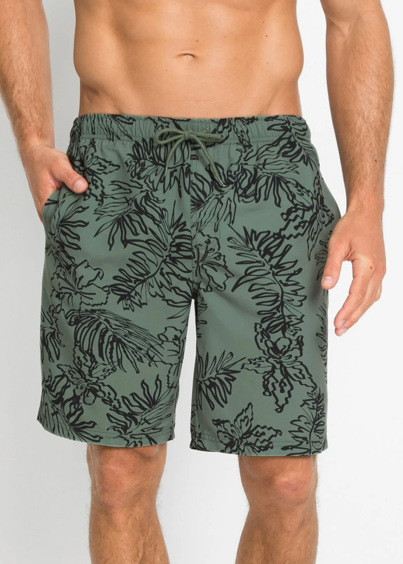 bonprix bonprix Trajes De Baño|Ropa De Playa>Bañador Verde oliva-negro estampado