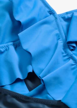 bonprix bonprix Ropa Para Ir A La Playa|Novedades>Bañador con abertura y volantes Azul acero/azul marino