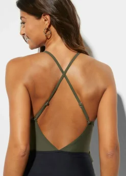 Mujer bonprix bonprix Bañador con abertura y volantes