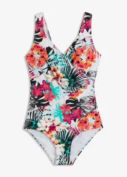 Mujer bonprix bonprix Bañador con efecto moldeador medio y efecto cruzado
