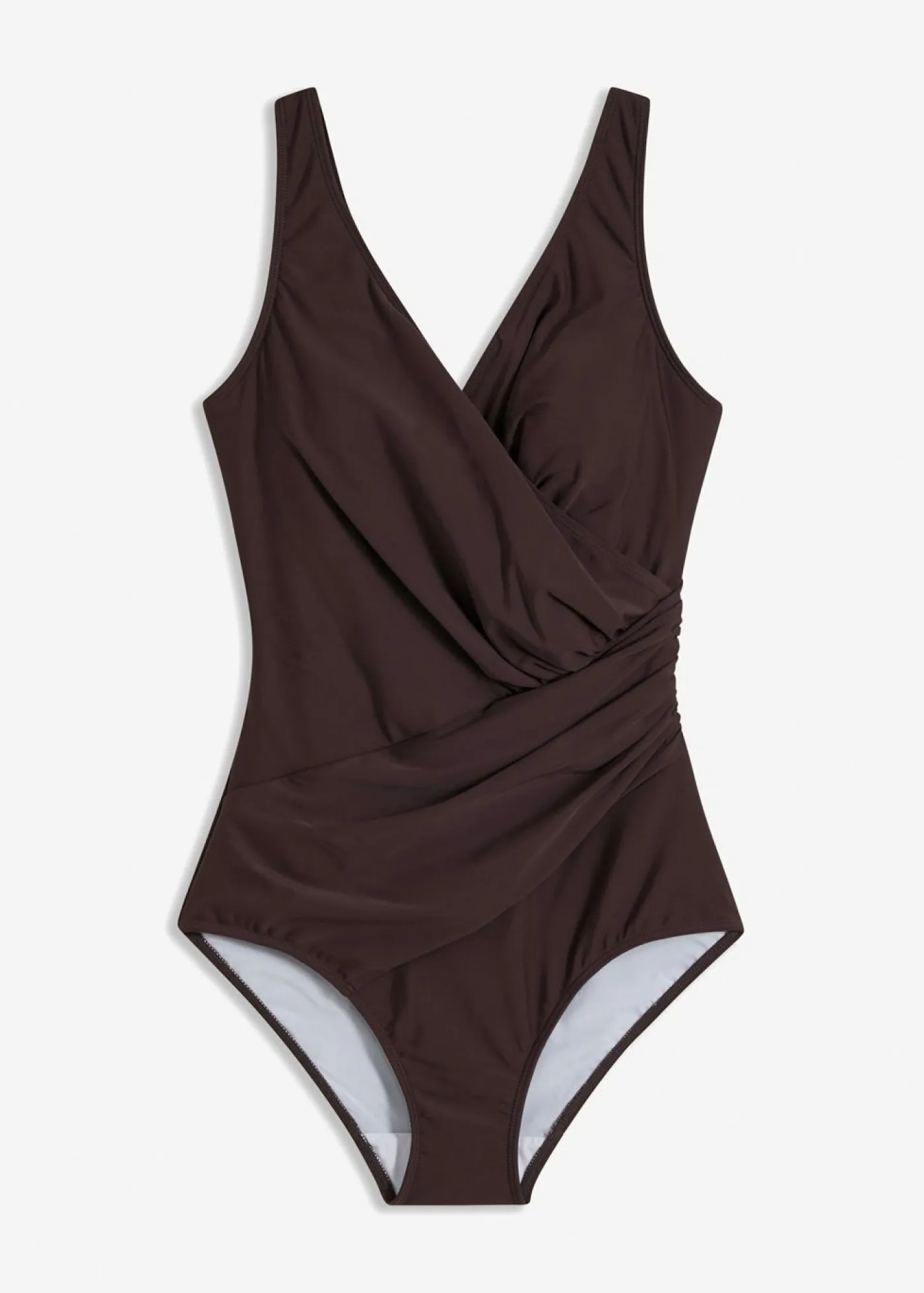 bonprix bonprix Vestidos Moldeadores|Bañadores>Bañador con efecto moldeador medio y efecto cruzado marrón